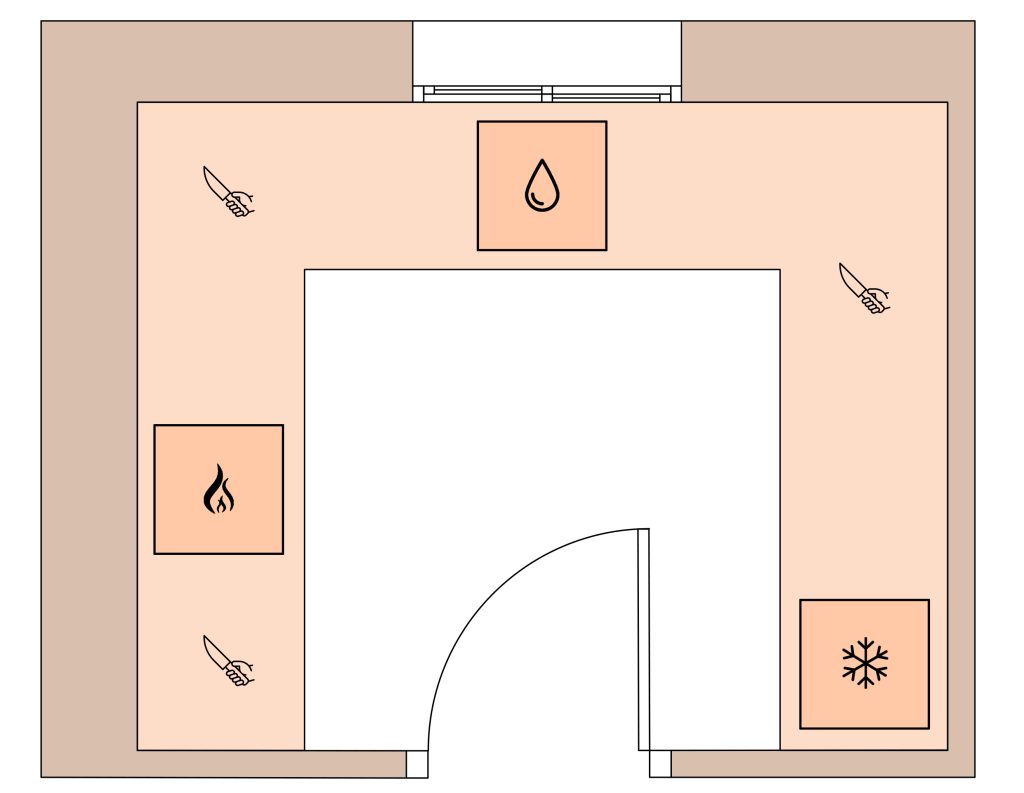 distribuir-cocina-segun-forma-espacio-cuadrado-en-forma-de-U